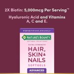 هیر اسکین نیل -پوست و مو -نیچرز بونتی  (150 عددی) 42$-hs-19-Nature's Bounty HAIR SKIN NAIL - تصویر 5