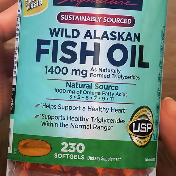امگا فیش اویل آلاسکا وحشی کرکلند230 عددی hs-112Kirkland Signature Wild Alaskan Fish Oil